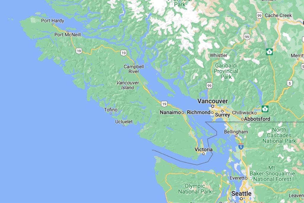 Vancouver Island on Map