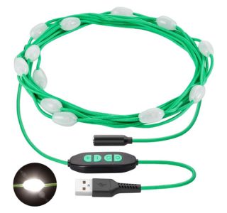 Camping string lights in colour green, which are one of the best gifts for backpackers under $25 this year.