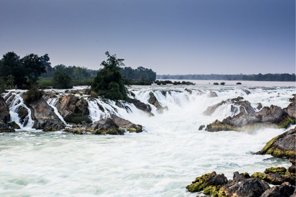 Khone Falls in Laos, which is the widest waterfall in the world.