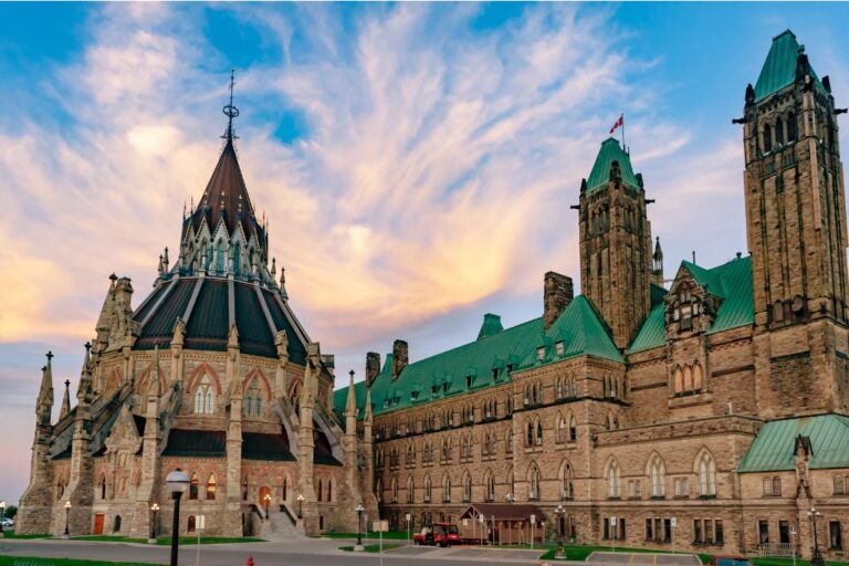 Parliament Hill in Ottawa, Canada.