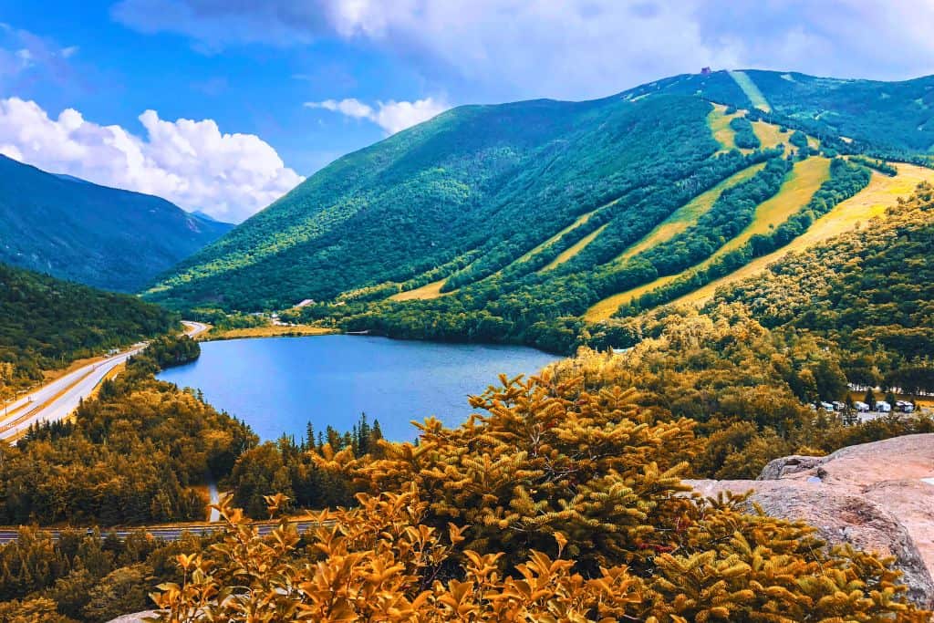 Franconia Notch State Park in New Hampshire. Photo by Camille Helie via Canva.com.