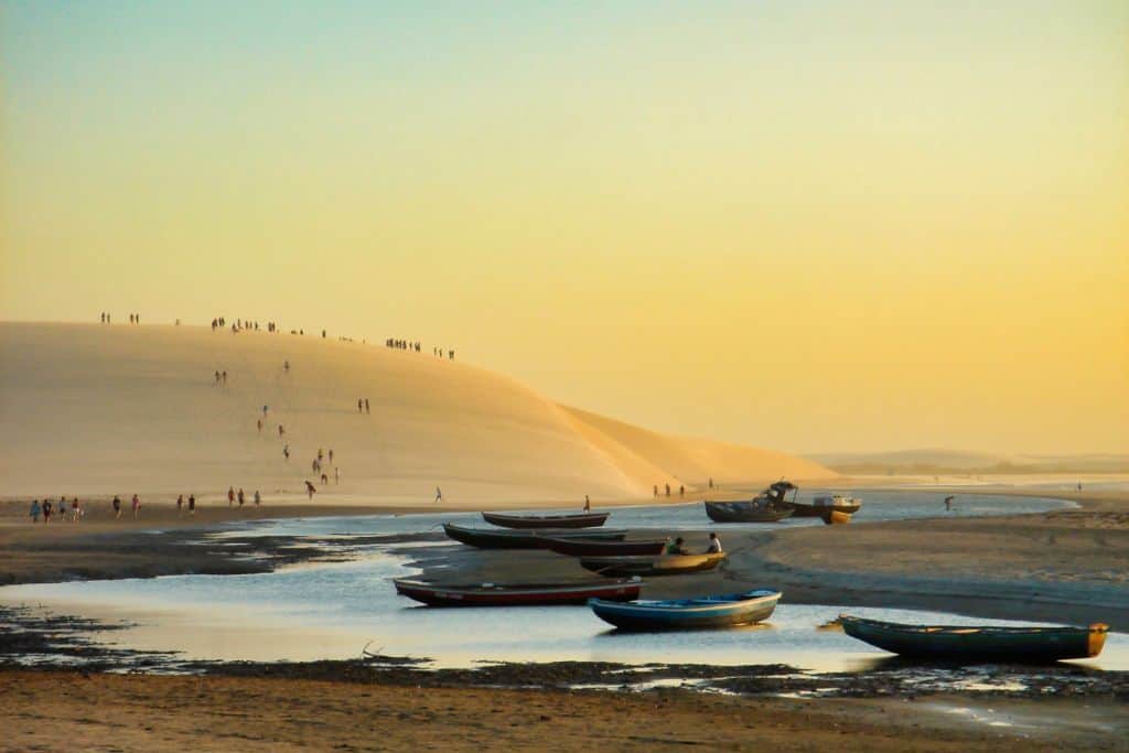 A big sand hill in Praia de Jeri - Jericoacoara Beach, Brazil.