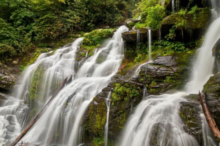 Catawba Falls near Old Fort, North Carolina after a rainstorm. Photo by Eifel Kreutz via Canva.com.