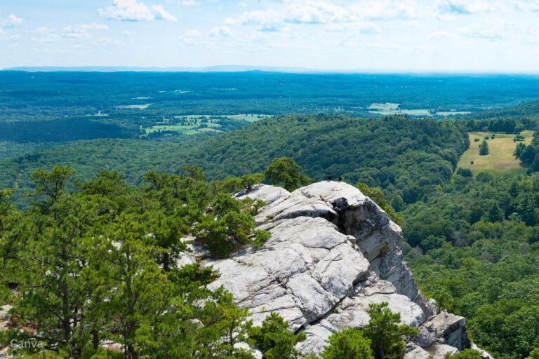 View from Bonticou Crag, Mohonk Preserve, New York. Photo by Reid K Dalland via Canva.com.